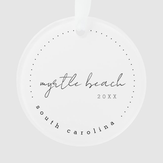 Myrtle Beach South Carolina Travel USA Simple Ornament (Front)