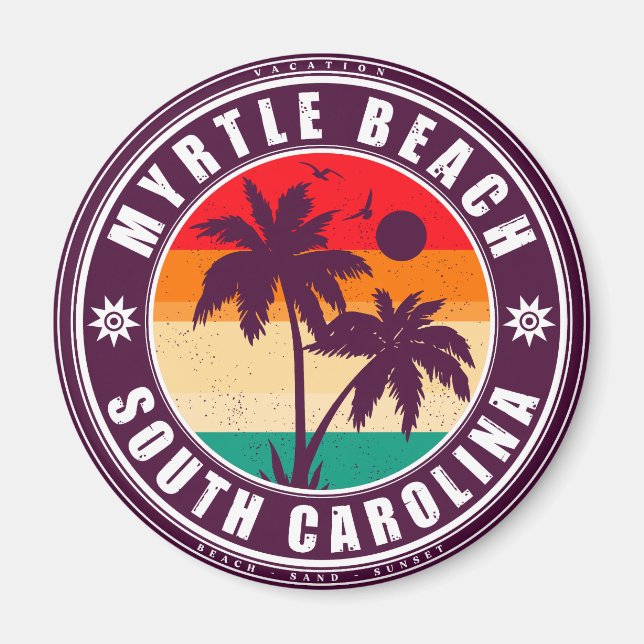 Myrtle Beach South Carolina - Vintage 60s Souvenir Magnet (Front)