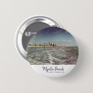 Myrtle Beach South Carolina Vintage 6 Cm Round Badge