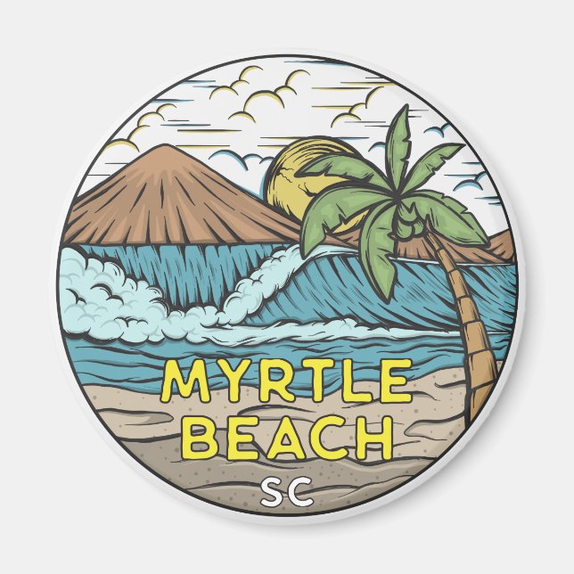 Myrtle Beach South Carolina Vintage  Magnet (Front)