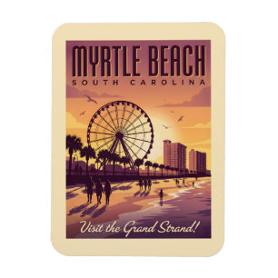 Myrtle Beach South Carolina Vintage Travel Magnet