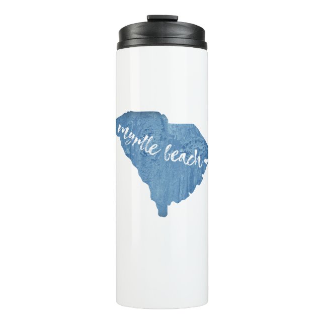 Myrtle Beach South Carolina Wood Grain Thermal Tumbler (Front)