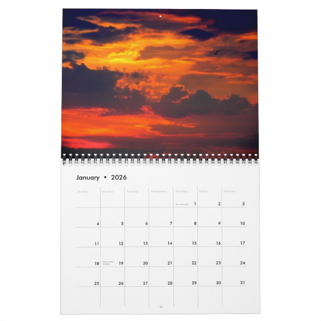 Myrtle Beach Sunrises Calendar (Jan 2026)