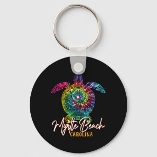 Myrtle Beach Tie Dye Sea Turtle Carolina Family Va Key Ring