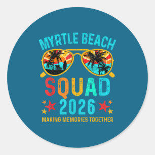 Myrtle Beach Vacation Squad Family Classic Round Sticker