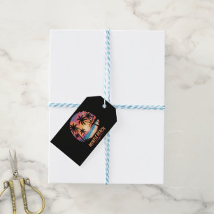 Myrtle Beach Vacation Surfer Gift Tags
