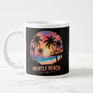 Myrtle Beach Vacation Surfer Large Coffee Mug