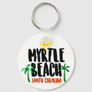 Myrtle Beach Watercolor Key Ring