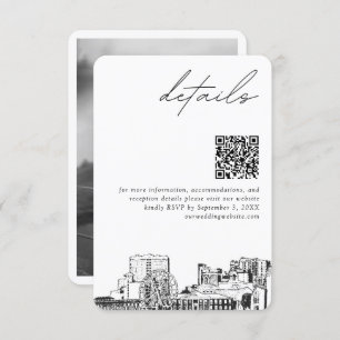 Myrtle Beach Wedding Details QR Code Small Enclosure Card