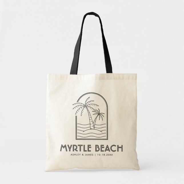 Myrtle Beach Wedding Weekend Destination Wedding Tote Bag (Front)