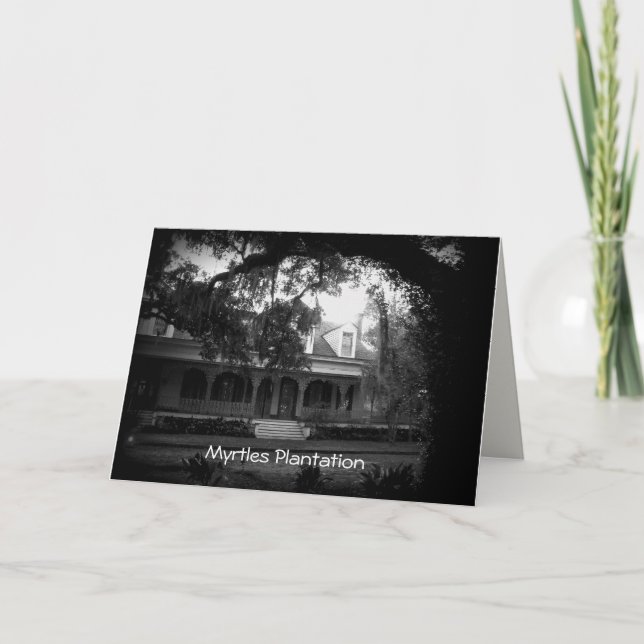 Myrtles Plantation in black and white Card (Front)