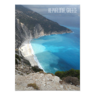 Myrtos Bay Beach Kefalonia Island Greece Photo Print
