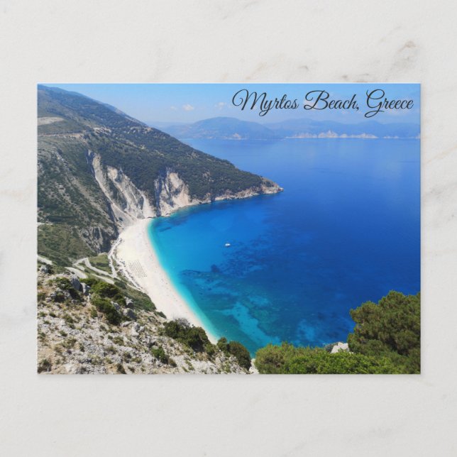 Myrtos Beach Kefalonia Greece Postcard (Front)
