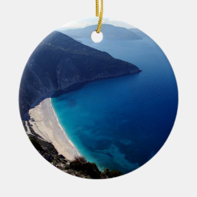 Myrtos – Kefalonia Ceramic Tree Decoration (Front)