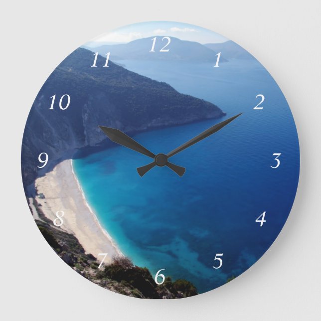 Myrtos – Kefalonia Large Clock (Front)