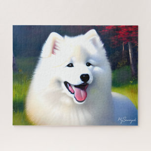 MySamoyed Personalized Gift Idea Cute Samoyed Jigsaw Puzzle