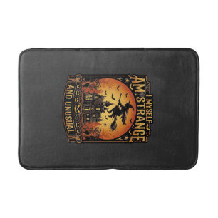 Myself Am Strange Unusual Halloween Witch Haunted Bath Mat