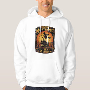 Myself Am Strange Unusual Halloween Witch Haunted Hoodie