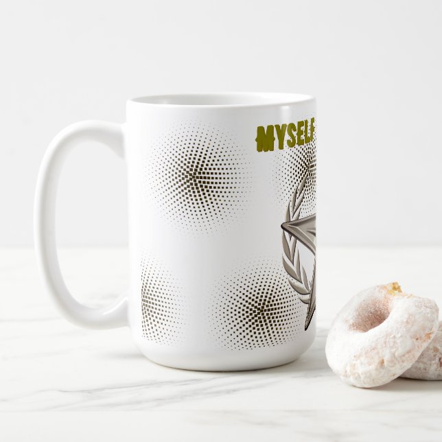 MYSELF IS THE BRAND COFFEE MUG (With Donut)