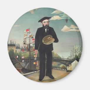 Myself Portrait Landscape 1890, Henri Rousseau Magnet