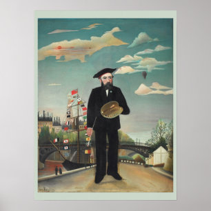 Myself Portrait Landscape 1890, Henri Rousseau Poster
