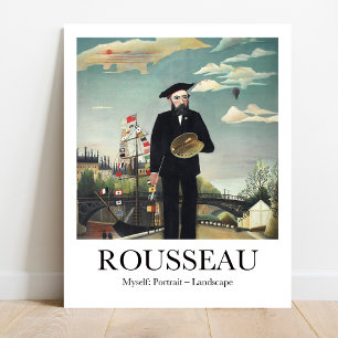 Myself: Portrait – Landscape by Henri Rousseau Poster