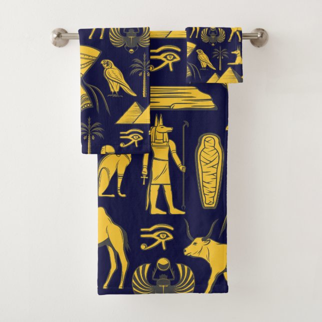 Mysteries of Egypt Bath Towel Set (Insitu)