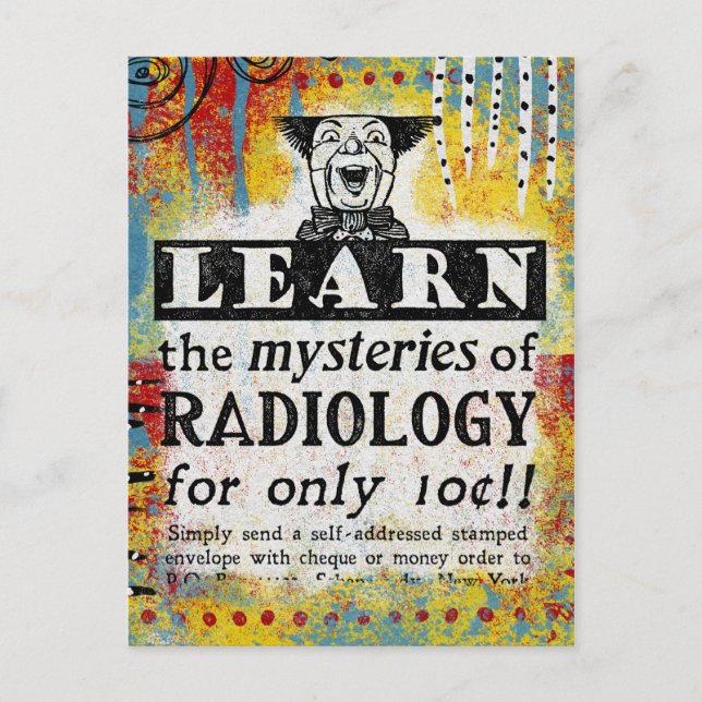 Mysteries Of Radiology - Funny Radiologist Postcard (Front)