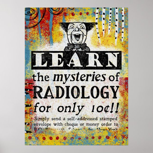 Mysteries Of Radiology - Funny Radiologist Poster (Front)