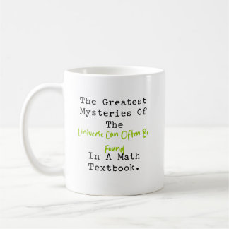 Mysteries of Universe Math Textbook Explorer Coffee Mug