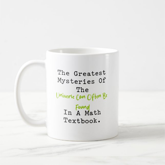 Mysteries of Universe Math Textbook Explorer Coffee Mug (Left)