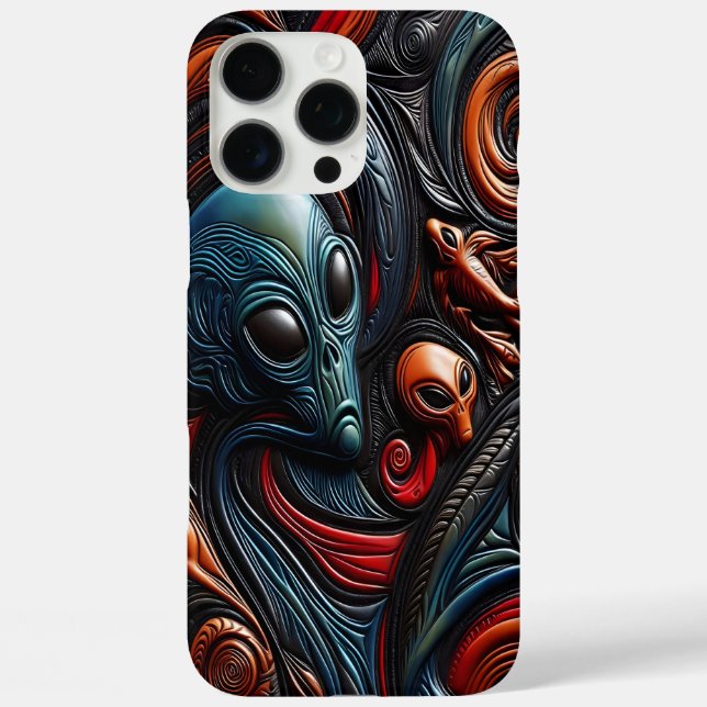 Mysterious Alien Presence in Vivid Cosmic Art Case-Mate iPhone Case (Back)
