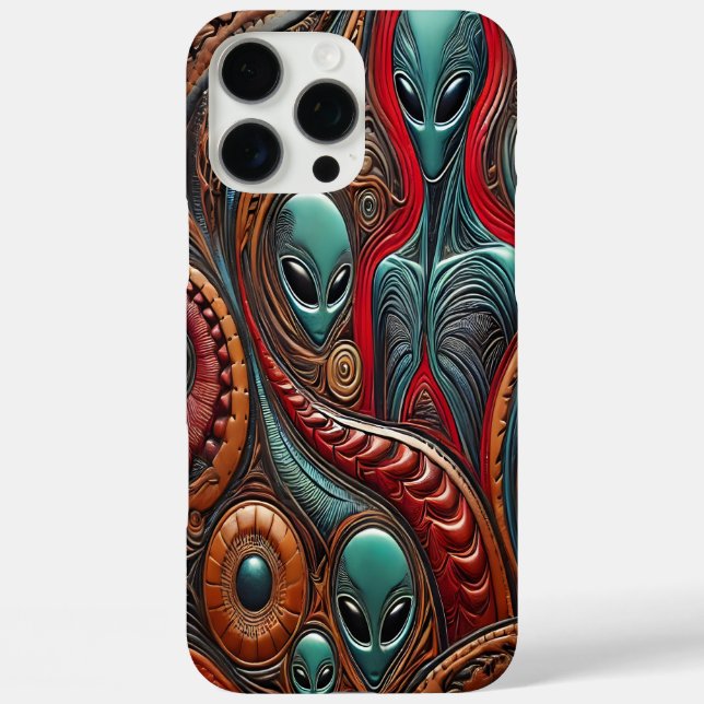 Mysterious Aliens Entwined With Cosmic Elements Case-Mate iPhone Case (Back)