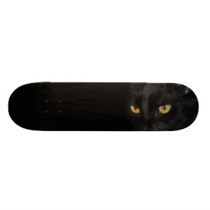 Mysterious Black Cat Photography Skateboard