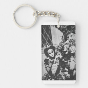 Mysterious carnival masks in Venice, Italy Key Ring