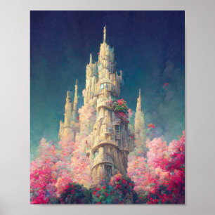 Mysterious Castle 4 Fantasy Art Poster