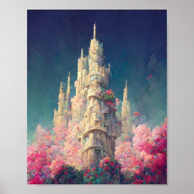 Mysterious Castle 4 Fantasy Art Poster (Front)