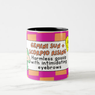 Mysterious Chatter - Gemini Sun, Scorpio Rising Zo Two-Tone Coffee Mug