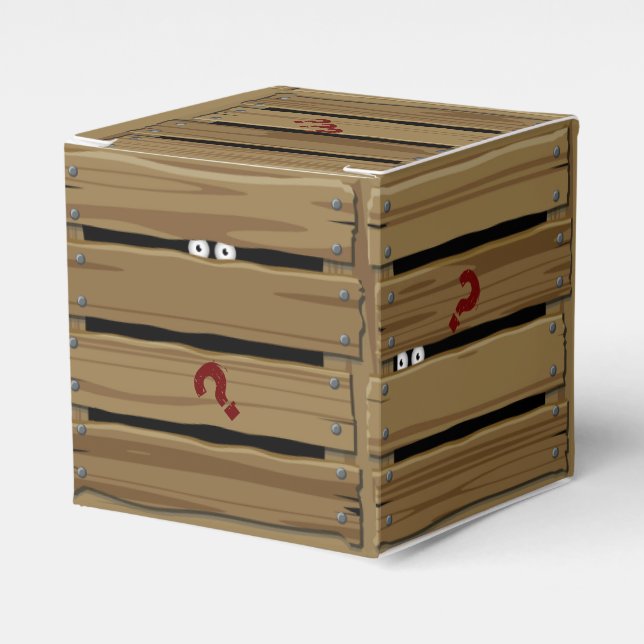 Mysterious Crate Favour Box (Front Side)