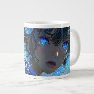 Mysterious Fantasy Girl - Ocean Art Aesthetic Large Coffee Mug
