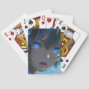 Mysterious Fantasy Girl - Ocean Art Aesthetic Playing Cards