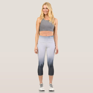 Mysterious forest in the fog capri leggings