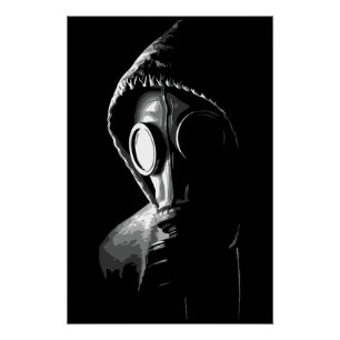 Mysterious Gas Mask Hood Poster