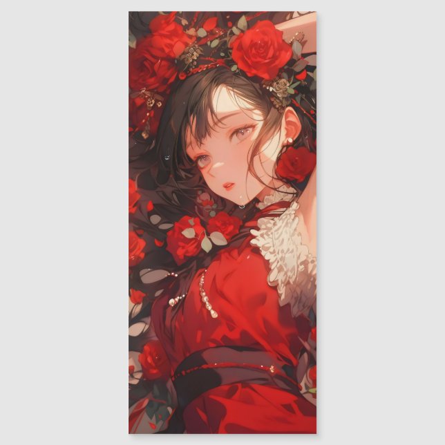 Mysterious Girl in Red Anime (Front)