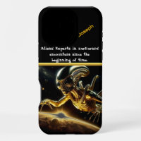 Mysterious Golden Alien Exploring Distant Planets