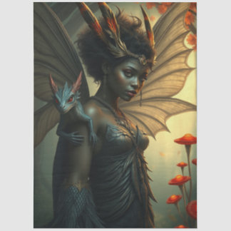 Mysterious Gothic Dragon Fairy  Tissue Paper