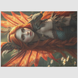 Mysterious Gothic Dragon Fairy  Tissue Paper