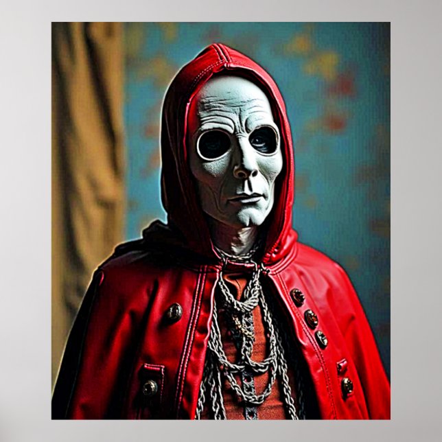 Mysterious Hooded Skull Figure Poster (Front)