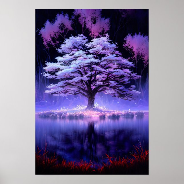 Mysterious Illumination of the Lake's Tree Poster (Front)