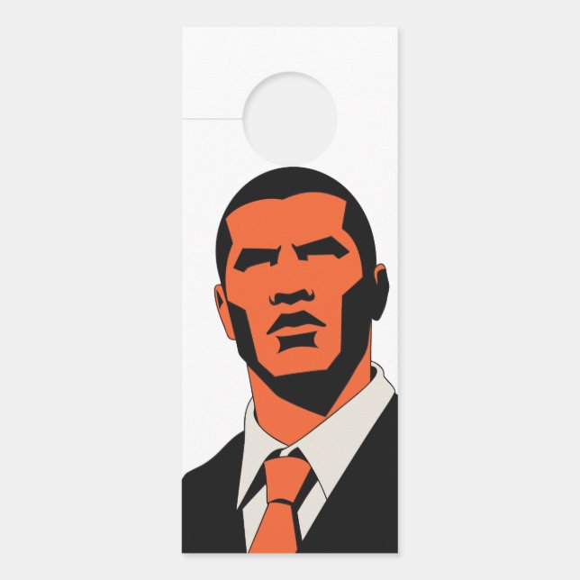 Mysterious man look door hanger (Front)